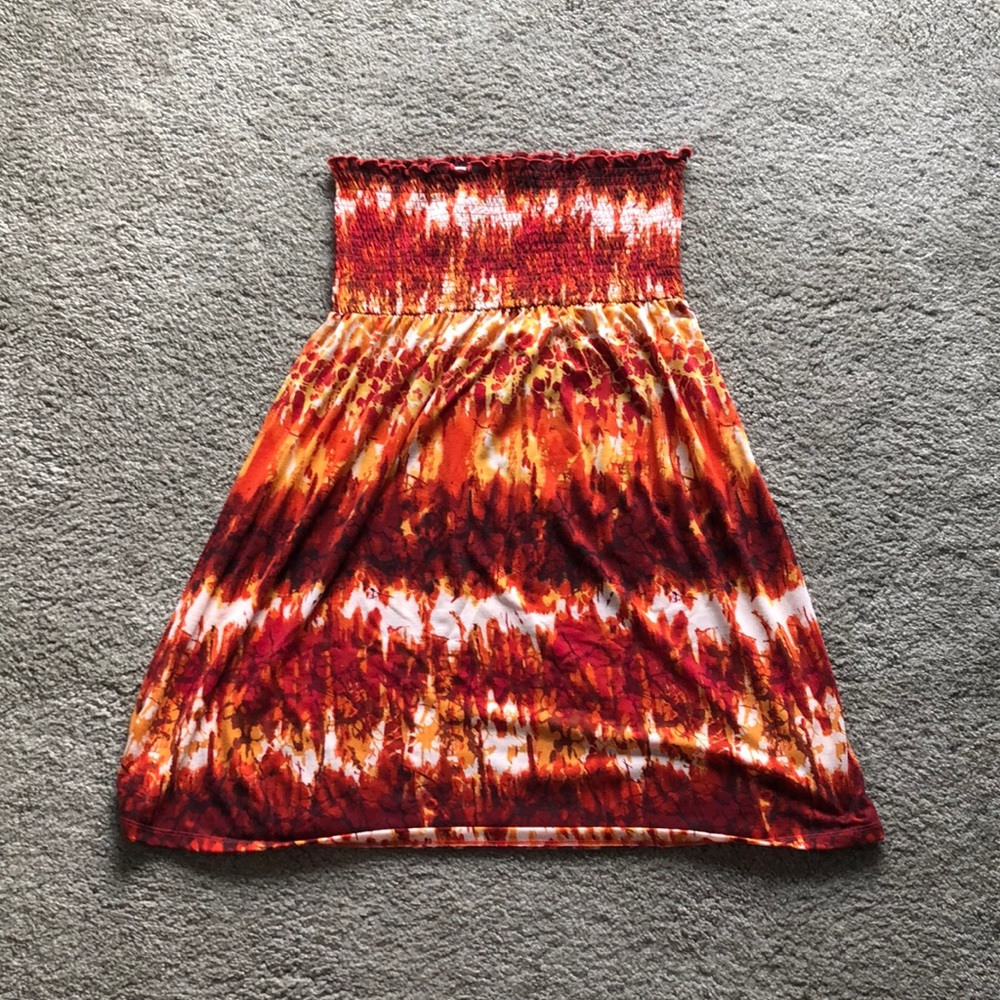 Red/orange stretch dress